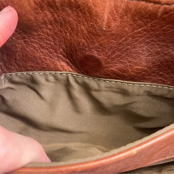 Allen Edmonds brown leather convertible backpack laptop bag carryon travel - Picture 14 of 16